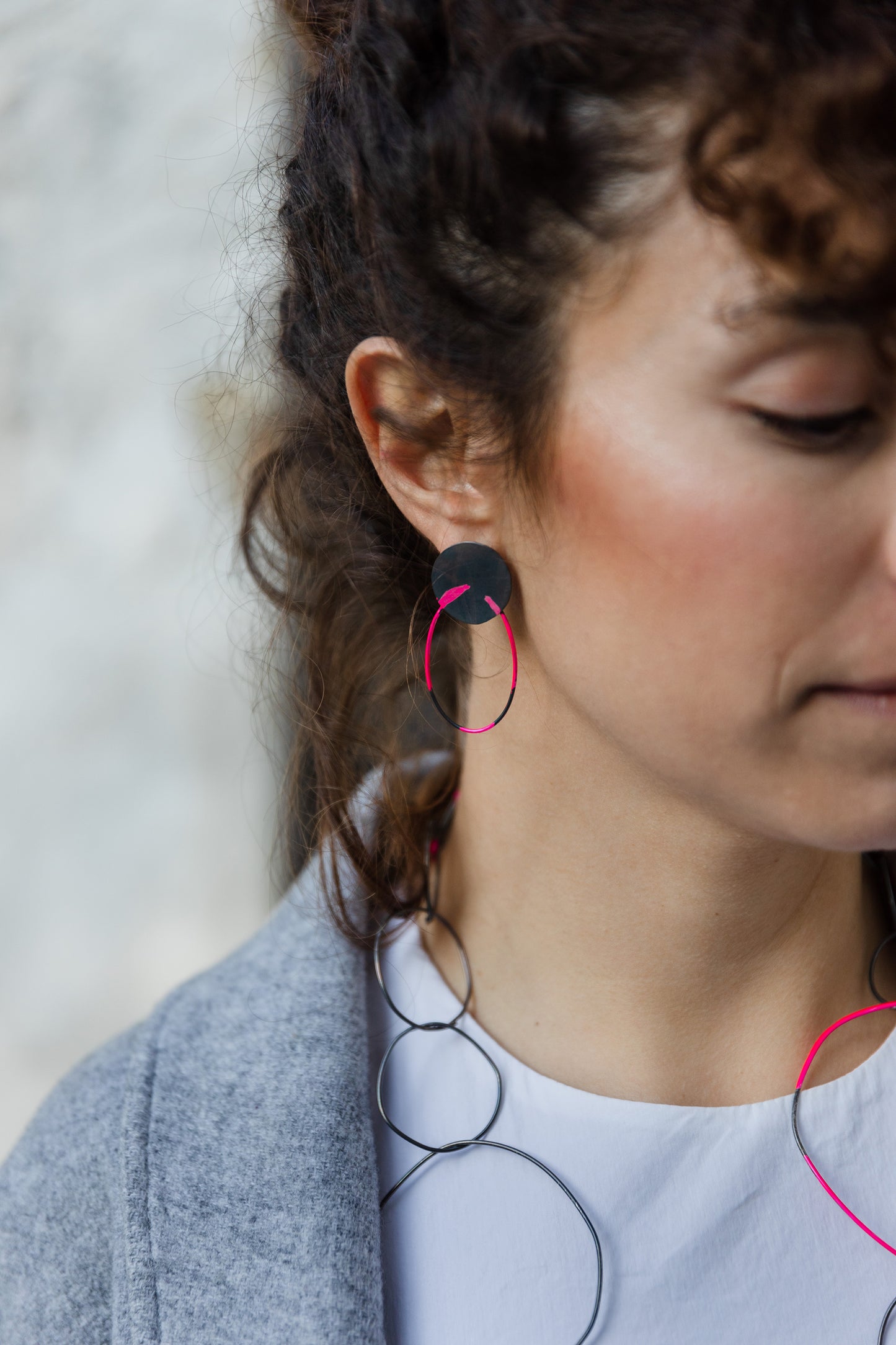 Asymmetric Neon Earrings