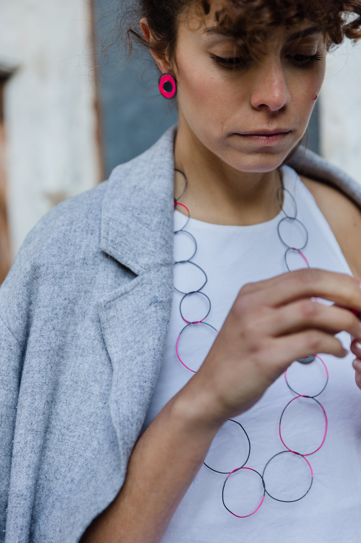 Neon Circle Earrings
